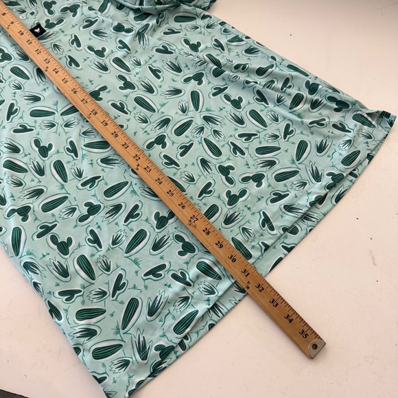 Bad Birdie Tony Saguaro Cactus AOP Performance Golf Polo Mens LARGE Stretch - Picture 6 of 7